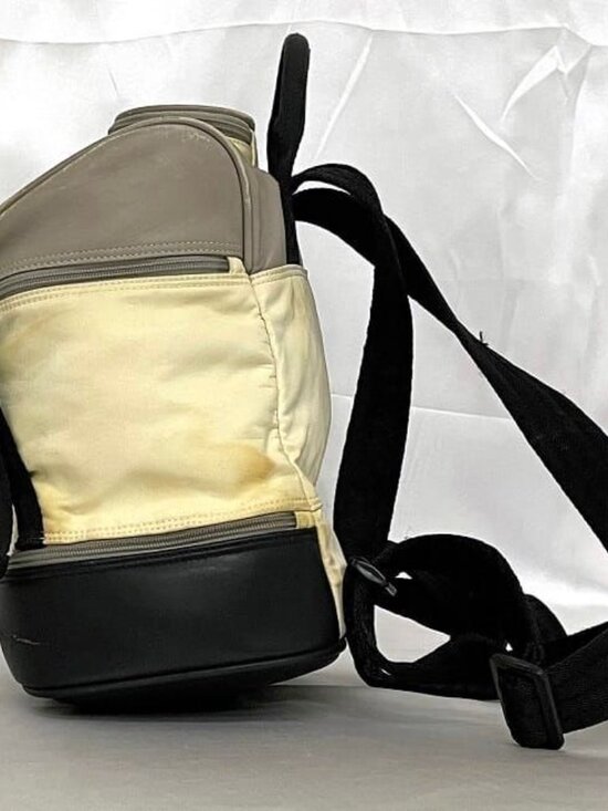 Chanel Backpack Gray White Black Sport with a Reason